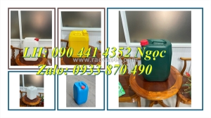 Thùng nhựa vuông 30 lít đựng nước tẩy, can nhựa 20l đựng nước lau sàn, can 10 lít đựng axit nồng độ cao