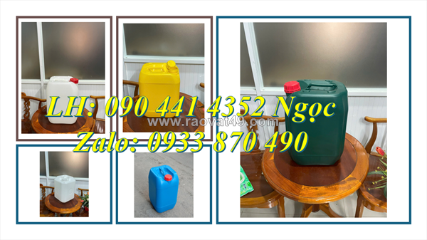 Thùng nhựa vuông 30 lít đựng nước tẩy, can nhựa 20l đựng nước lau sàn, can 10 lít đựng axit nồng độ cao