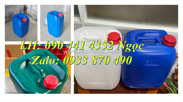 Thùng nhựa vuông 30 lít đựng nước tẩy, can nhựa 20l đựng nước lau sàn, can 10 lít đựng axit nồng độ cao