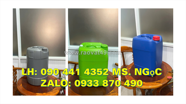 Thùng nhựa vuông 30 lít đựng thuốc diệt côn trùng, can nhựa 25 lít đựng chất diệt sâu bọ