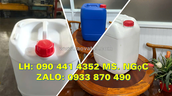Thùng nhựa vuông 30 lít đựng thuốc diệt côn trùng, can nhựa 25 lít đựng chất diệt sâu bọ