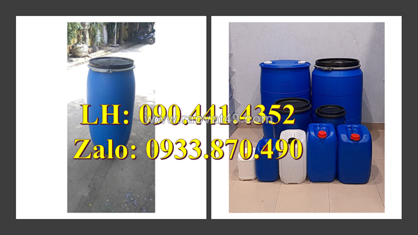 Thùng phuy nhựa 100 lít đựng hóa chất thí nghiệm, thùng phuy nhựa 60 lít đựng hóa chất xuất khẩu