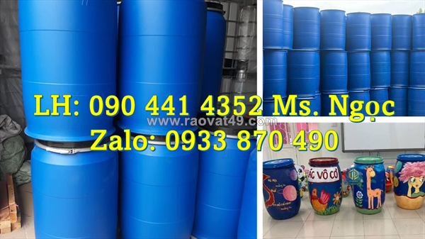 Thùng phuy nhựa 120 lít, bán thùng phuy nhựa 100 lít đựng rượu, thùng phuy nhựa 60 lít đựng kim chi