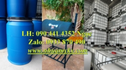 Thùng phuy nhựa 120 lít đựng dầu dễ cháy, thùng phuy nhựa 220 lít đựng hóa chất nồng độ đậm đặc