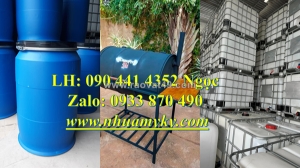 Thùng phuy nhựa 120 lít đựng dầu dễ cháy, thùng phuy nhựa 220 lít đựng hóa chất nồng độ đậm đặc