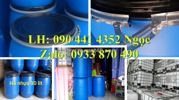 Thùng phuy nhựa 120 lít đựng hóa chất công nghiệp, vỏ thùng phuy sắt 220 lít đựng hóa chất ngành thủy sản