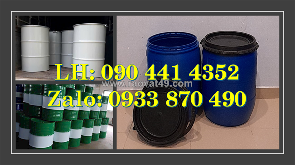 Thùng phuy nhựa 120 lít đựng hóa chất ngành xây dựng, thùng phuy nhựa 220 lít đựng vật liệu công trình