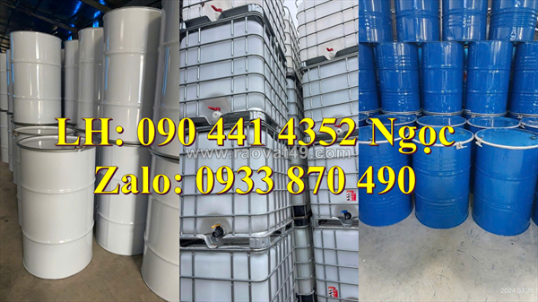 Thùng phuy nhựa 30 lít đựng hóa chất loãng, thùng phuy nhựa 50l, vỏ thùng phuy nhựa 120 lít đai sắt