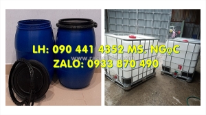 Thùng phuy nhựa 60 lít đựng thành phần thuốc trừ sâu, thùng phuy nhựa 120 lít đựng hóa chất công nghiệp