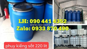 Thùng phuy nhựa hdpe, bán thùng phuy nhựa cao cấp 30 lít – 50 lít – 60 lít – 120 lít – 160 lít – 220 lít