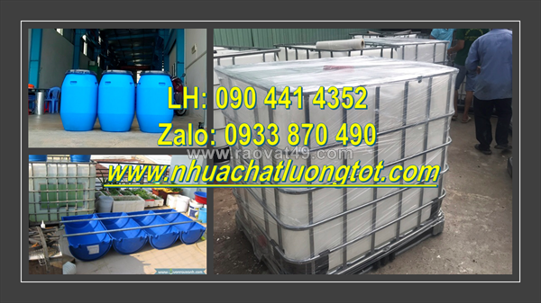 Thùng phuy nhựa qua sử dụng 220 lít làm bè, thùng phuy nhựa 120 lít cũ đựng dầu nhớt, xăng, rượu