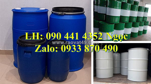 Thùng phuy sắt 220 lít đựng dung môi dễ cháy, thùng phuy sắt đựng dung dịch góc dầu, thùng phuy sắt đựng xăng sinh học
