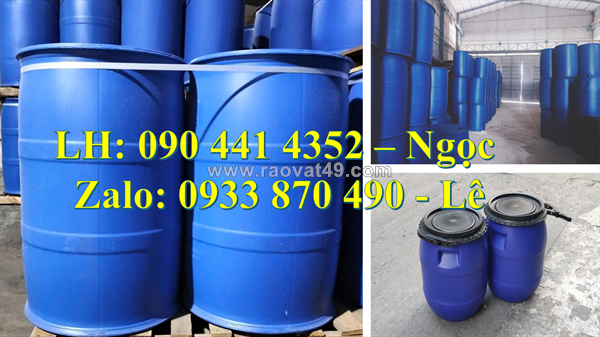 Thùng phuy sắt 220 lít đựng hóa chất cháy nổ, thùng phuy sắt 220 lít nắp hở đựng hóa chất xây dựng