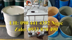 Thùng phuy sắt 220 lít đựng thuốc tẩy trắng, thùng phi sắt nắp hở đựng chất rắn, thùng phuy sắt 220 lít epoxy