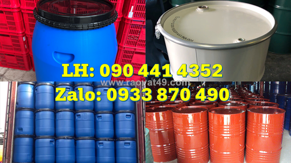 Thùng phuy sắt 220 lít nắp hở, thùng phuy sắt 220 lít đựng hóa chất xây dựng