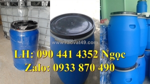 Thùng phuy sắt cũ đựng hóa chất 220 lít, thùng phuy sắt 220 lít màu đỏ, thùng phuy sắt đựng axit mạnh