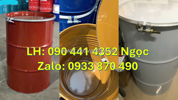 Thùng phuy sắt đựng hóa chất rủi ro cao, thùng phuy sắt 220 lít đựng bazơ phòng thí nghiệm
