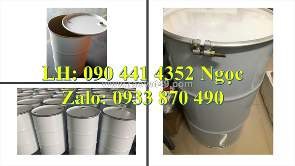 Thùng phuy sắt qua sử dụng 220 lít mới toanh, thùng phuy sắt cũ làm bàn ghế, thùng phuy sắt 220l nắp kín