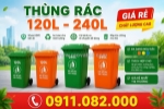 Thùng rác hình thú giá rẻ- thùng rác công cộng 120l 240l màu xanh, cam giá rẻ- lh 0911.082.000