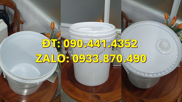 Thùng sơn cao cấp 10 lít trơn, thùng sơn 20 lít màu trắng – xanh, thùng sơn dày 22 lít màu vàng, đỏ, xanh lá