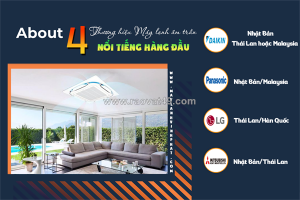 Tổng hợp chi tiết về 4 thương hiệu điều hòa âm trần cassette nổi tiếng hàng đầu