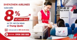 Tp. hồ chí minh đi trung quốc – shenzhen airlines ưu đãi đến 8%