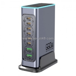 Trạm sạc để bàn wlx-f8l 8-port gan desktop charging station 660w + power adapter