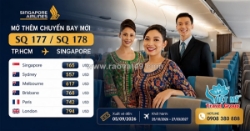 Từ singapore nối chuyến quốc tế, vé khứ hồi chỉ từ 165 usd