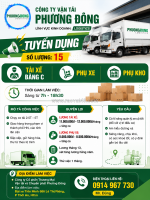Tuyển dụng tài xế bằng c, phụ xe, phụ kho
