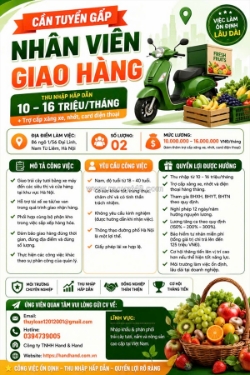Tuyển nhân viên giao hàng hà nội