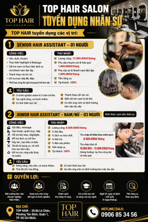 Tuyển senior và junior hair assistant q1