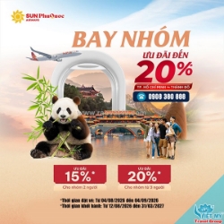 Ưu đãi vé nhóm tphcm – thành đô từ sun phuquoc airways