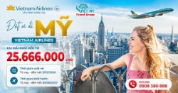 Vé máy bay việt nam đi hoa kỳ từ 25tr666k