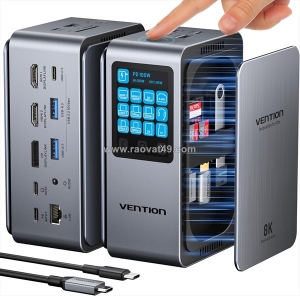 Vention tpuh0 – docking station 13-in-1 đa năng, mở rộng kết nối tối ưu!