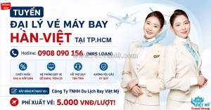 Việt mỹ tuyển đại lý vé máy bay hàn quốc – việt nam