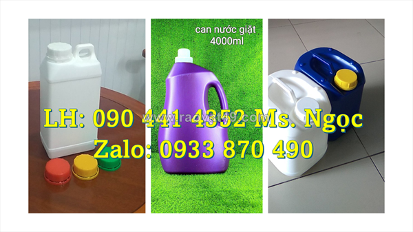 Vỏ can nhựa 1 lít đựng thuốc trừ sâu, can nhựa 2 lít đựng thuốc bvtv, can nhựa tròn 5 lít đựng hóa chất