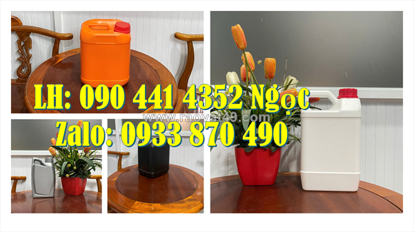 Vỏ can nhựa 1 lít tại tiền giang, can nhựa 2 lít vuông dày, can 5 lít đựng hóa chất thoát khí