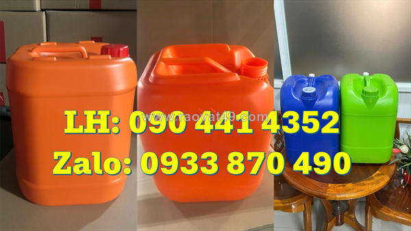 Vỏ can nhựa 25 lít đựng dung dịch, can nhựa 20 lít đựng cồn, can nhựa 25 lít đựng thuốc tẩy công nghiệp