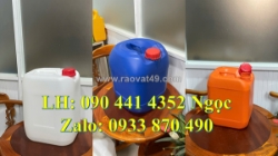Vỏ thùng nhựa 24 lít đựng nhớt, can nhựa 25 lít đựng chất diệt lăng quăng, can nhựa 25 lít đựng thuốc diệt cỏ