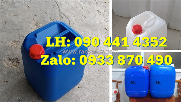 Vỏ thùng nhựa 30 lít, can nhựa 25 lít đựng hóa chất, can nhựa vuông 20l đựng nước vôi trong