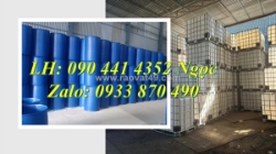 Vỏ thùng nhựa ibc 1000 lít vuông trắng, téc nhựa 1 khối vuông, bồn nhựa ibc 1000l đựng chất hóa học