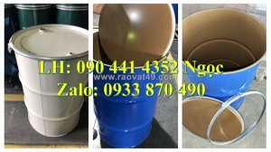 Vỏ thùng phi sắt 220 lít đựng nhóm hóa chất dễ bắt lửa, thùng phuy sắt 220 lít đựng hóa chất ngành dầu khí