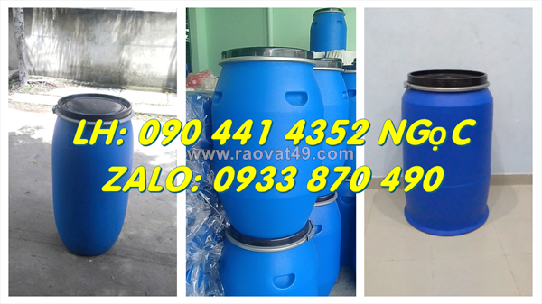 Vỏ thùng phuy nhựa 60 lít đựng cá tươi, thùng phuy nhựa 50 lít đựng đồ ăn vặt, thùng phuy nhựa 30 lít