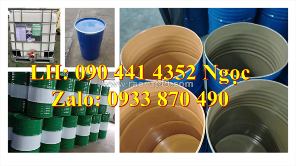 Vỏ thùng phuy sắt 220 lít đựng chất lỏng hóa học, thùng phuy sắt 220 lít nắp hở đựng hóa chất