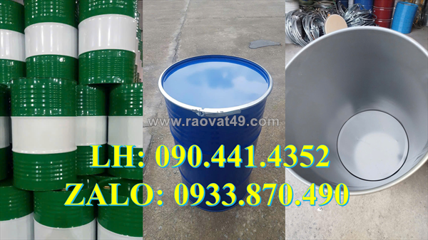 Vỏ thùng phuy sắt 220 lít nắp kín, thùng phuy sắt đựng hóa chất 220 lít, thùng phuy sắt nắp hở