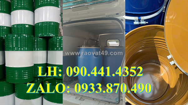 Vỏ thùng phuy sắt 220 lít nắp kín, thùng phuy sắt đựng hóa chất 220 lít, thùng phuy sắt nắp hở