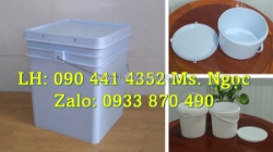 Xô nhựa 12 lít đựng chất đặc sệt, thùng sơn nhựa 16 lít, vỏ thùng đựng sơn  lít vuông, tròn