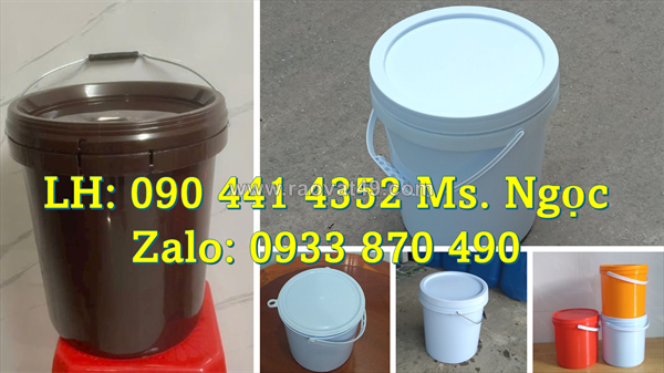 Xô nhựa 12 lít đựng chất đặc sệt, thùng sơn nhựa 16 lít, vỏ thùng đựng sơn  lít vuông, tròn