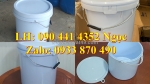 Xô nhựa  lít đựng dầu nhớt, vỏ thùng sơn trơn 16 lít, xô nhựa 12 lít tròn đựng sơn nội thất