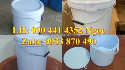 Xô nhựa  lít đựng dầu nhớt, vỏ thùng sơn trơn 16 lít, xô nhựa 12 lít tròn đựng sơn nội thất